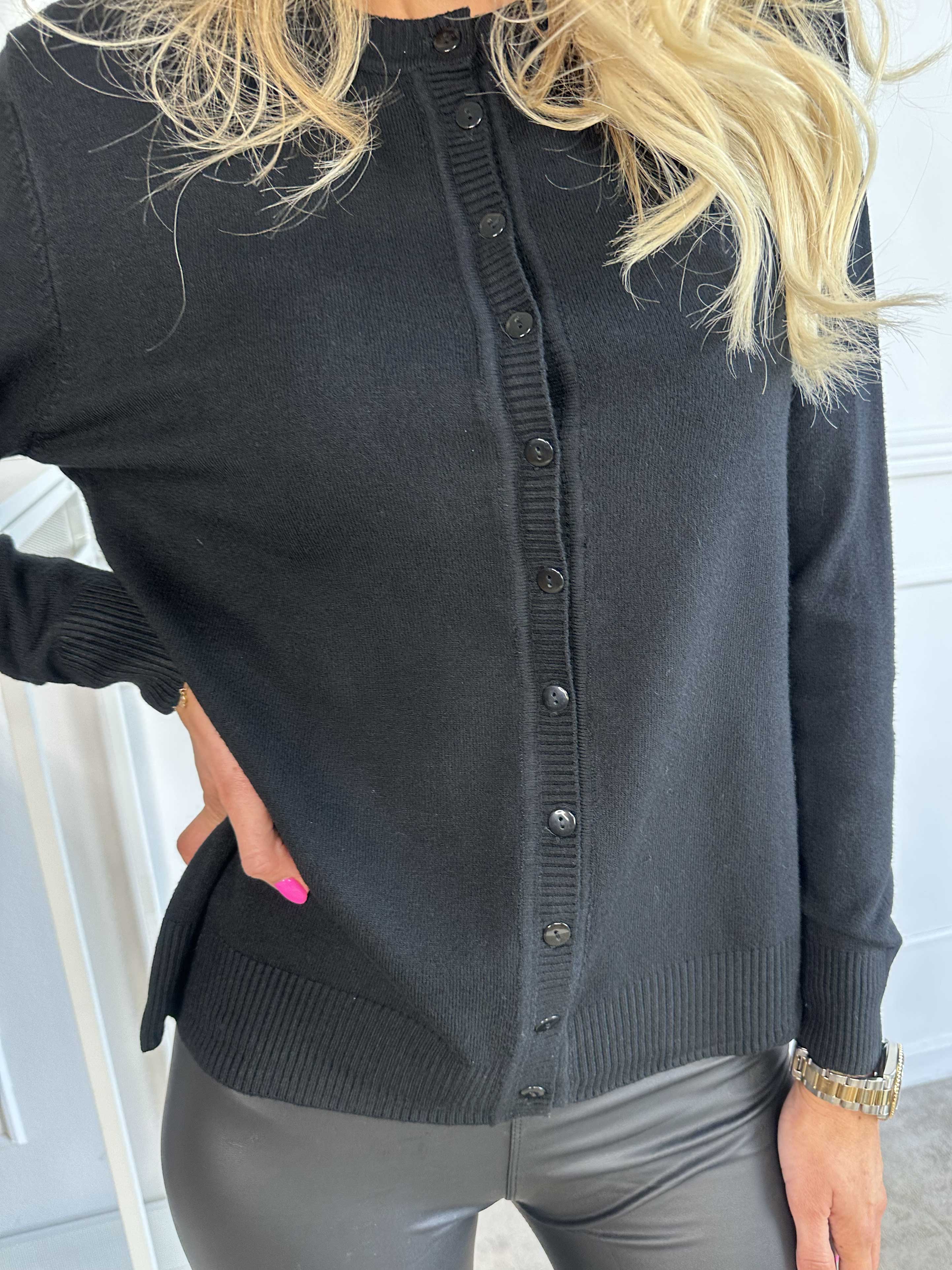 Fidan - Stickad cardigan i mjuk viskos och bomull